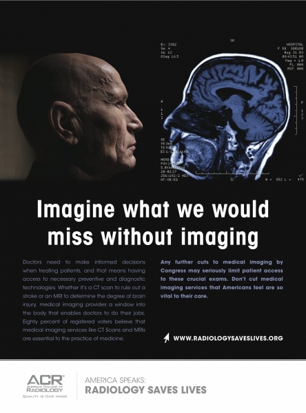 Poster that reads Imagine what we would miss without imaging